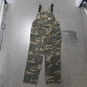 Carhartt WIP Bib Overall 40x32 Men Green Streetwear Workwear Gorpcore Skater EUC